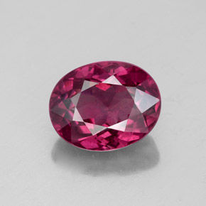 Granato rodolite naturale rosso da 3,06 ct, taglio ovale, VS