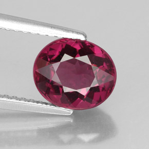 Granato rodolite naturale rosso da 2,43 ct, taglio ovale, VS