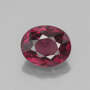 Granato rodolite naturale rosso da 2,35 ct, taglio ovale, VS