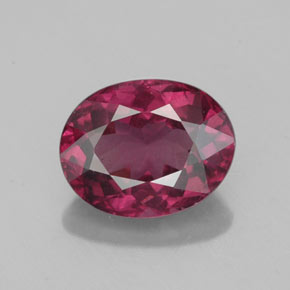 Granato rodolite naturale rosso da 2,57 ct, taglio ovale, VS