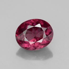 Granato rodolite naturale rosso da 2,21 ct, taglio ovale, VS