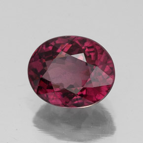 Granato rodolite naturale rosso da 2,46 ct, taglio ovale, VS