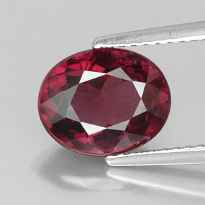 Granato rodolite naturale rosso da 2,96 ct, taglio ovale, VS