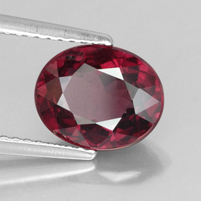 Granato rodolite naturale rosso da 2,96 ct, taglio ovale, VS