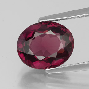 Granato rodolite naturale rosso da 2,86 ct, taglio ovale, VVS-VS
