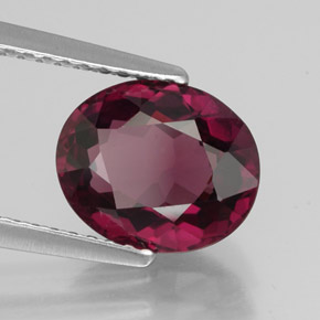 Granato rodolite naturale rosso da 2,86 ct, taglio ovale, VVS-VS