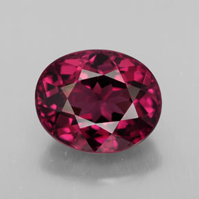 Granato rodolite naturale rosso da 2,24 ct, taglio ovale, VS