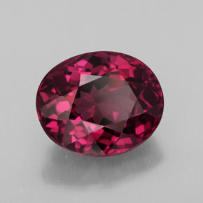 Granato rodolite naturale rosso da 2,24 ct, taglio ovale, VS