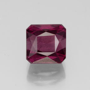 Granato rodolite naturale rosso da 2,40 ct, taglio smeraldo, VS-SI