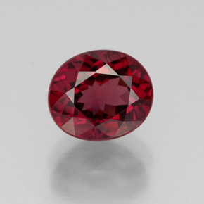 Granato rodolite naturale rosso da 2,68 ct, taglio ovale, VS