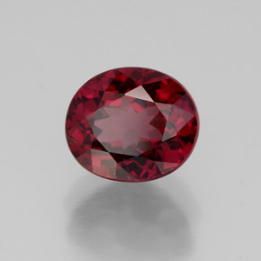 Granato rodolite naturale rosso da 2,68 ct, taglio ovale, VS