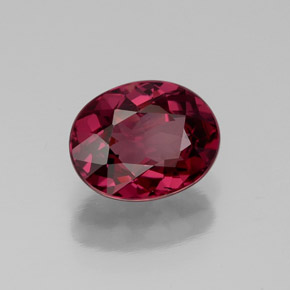 Granato rodolite naturale rosso da 2,07 ct, taglio ovale, VS