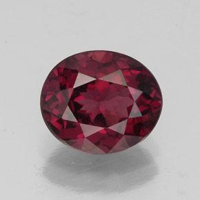 Granato rodolite naturale rosso da 2,21 ct, taglio ovale, VVS-VS