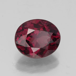 Granato rodolite naturale rosso da 2,21 ct, taglio ovale, VVS-VS
