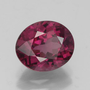 Granato Rodolite Rosso lampone naturale da 2.95 ct, Taglio ovale, VS