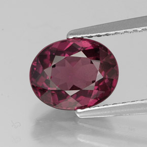 Granato rodolite naturale rosso da 2,16 ct, taglio ovale, VS