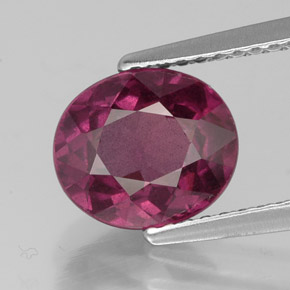 Granato rodolite naturale rosso da 2,60 ct, taglio ovale, VS