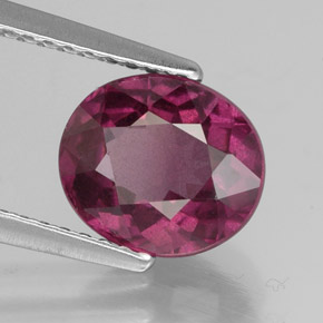 Granato rodolite naturale rosso da 2,60 ct, taglio ovale, VS