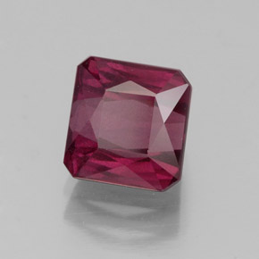 Granato rodolite naturale rosso da 2,73 ct, taglio smeraldo, SI