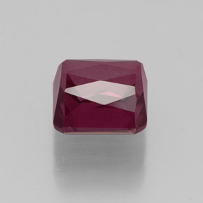 Granato rodolite naturale rosso da 2,73 ct, taglio smeraldo, SI