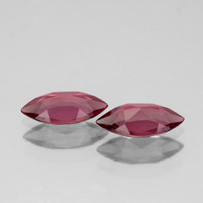 Gemme di Granato Rodolite Rosso lampone naturale da  ct, Taglio marquise, VS