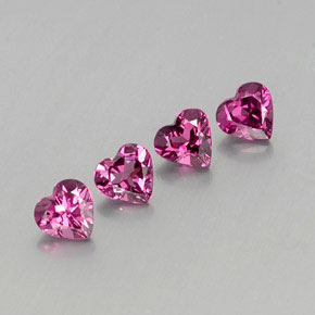 Granato rodolite naturale viola da  ct, a forma di cuore, VVS-VS