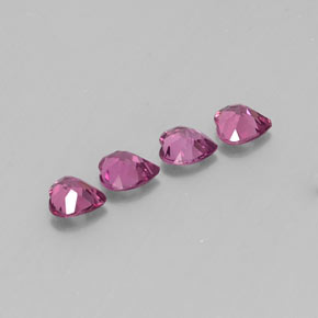 Granato rodolite naturale viola da  ct, a forma di cuore, VVS-VS