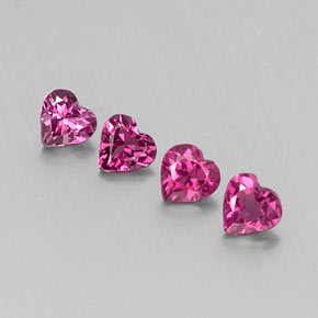 Granato rodolite naturale viola da  ct, a forma di cuore, VS