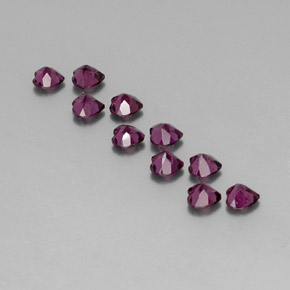 Granato rodolite naturale rosso da  ct, a forma di cuore, VVS-VS