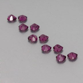 Granato rodolite naturale rosso da  ct, a forma di cuore, VVS-VS