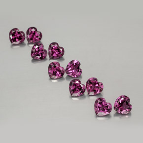 Granato rodolite naturale rosso da 2,95 ct, a forma di cuore, VVS-VS
