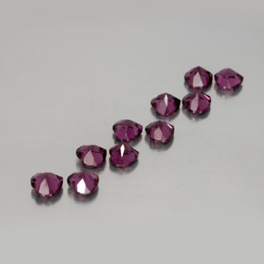 Granato rodolite naturale rosso da 2,95 ct, a forma di cuore, VVS-VS