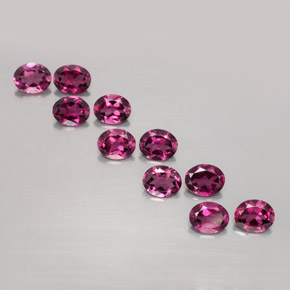 Gemme di Granato Rodolite Rosso purpureo naturale da 4.23 ct, Taglio ovale, VS
