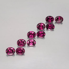Granato rodolite naturale rosso da 4,88 ct, taglio ovale, VS