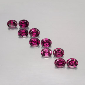 Granato rodolite naturale rosso da 4,88 ct, taglio ovale, VS