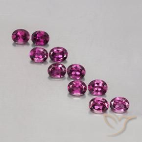 4.64ctw Naturale Viola scuro Granato rodolite, Ovale, VS