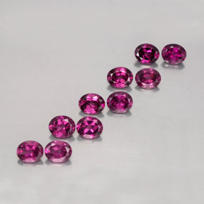 Granato rodolite naturale rosso da 4,70 ct, taglio ovale, VS
