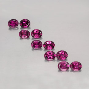 Granato rodolite naturale rosso da 4,70 ct, taglio ovale, VS