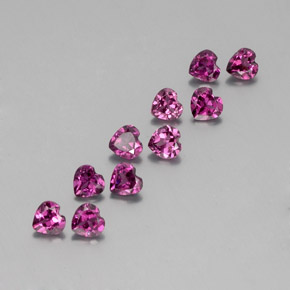 Granato rodolite naturale porpora da 2,57 ct, a forma di cuore, VS