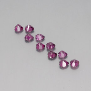 Granato rodolite naturale rosso da 3,49 ct, a forma di cuore, VS