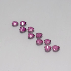 Gemme di Granato Rodolite Viola scuro naturale da 2.57 ct, A forma di cuore, VS