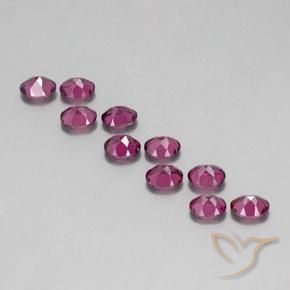 Gemme di Granato rodolite Viola scuro naturale da 4.46 ct, Ovale, VS
