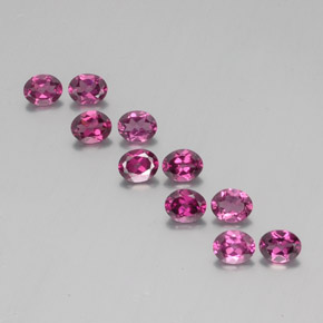 Granato rodolite naturale rosso da 3,98 ct, taglio ovale, VS