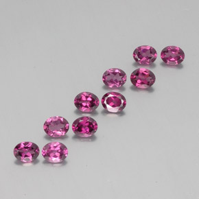 Granato rodolite naturale rosso da 3,98 ct, taglio ovale, VS