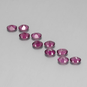 Granato rodolite naturale rosso da 3,98 ct, taglio ovale, VS