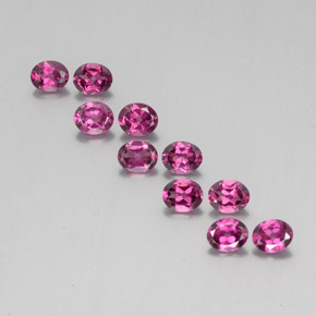 Granato rodolite naturale rosso da 4,29 ct, taglio ovale, VS