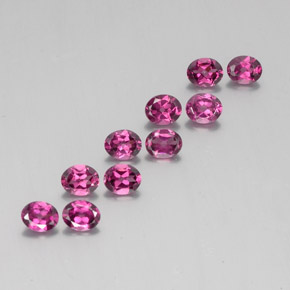 Granato rodolite naturale rosso da 4,29 ct, taglio ovale, VS