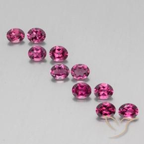 4.74ctw Naturale Rosso purpureo Granato rodolite, Ovale, VS