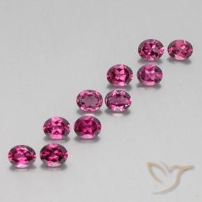 Gemme di Granato rodolite Rosso purpureo naturale da 4.74 ct, Ovale, VS