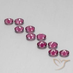 Gemme di Granato rodolite Rosso purpureo naturale da 4.74 ct, Ovale, VS